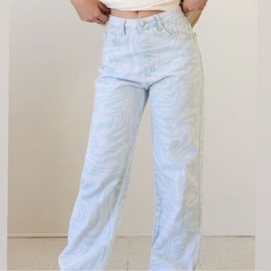 NWT Cotton On Long Straight Leg Swirl Jeans